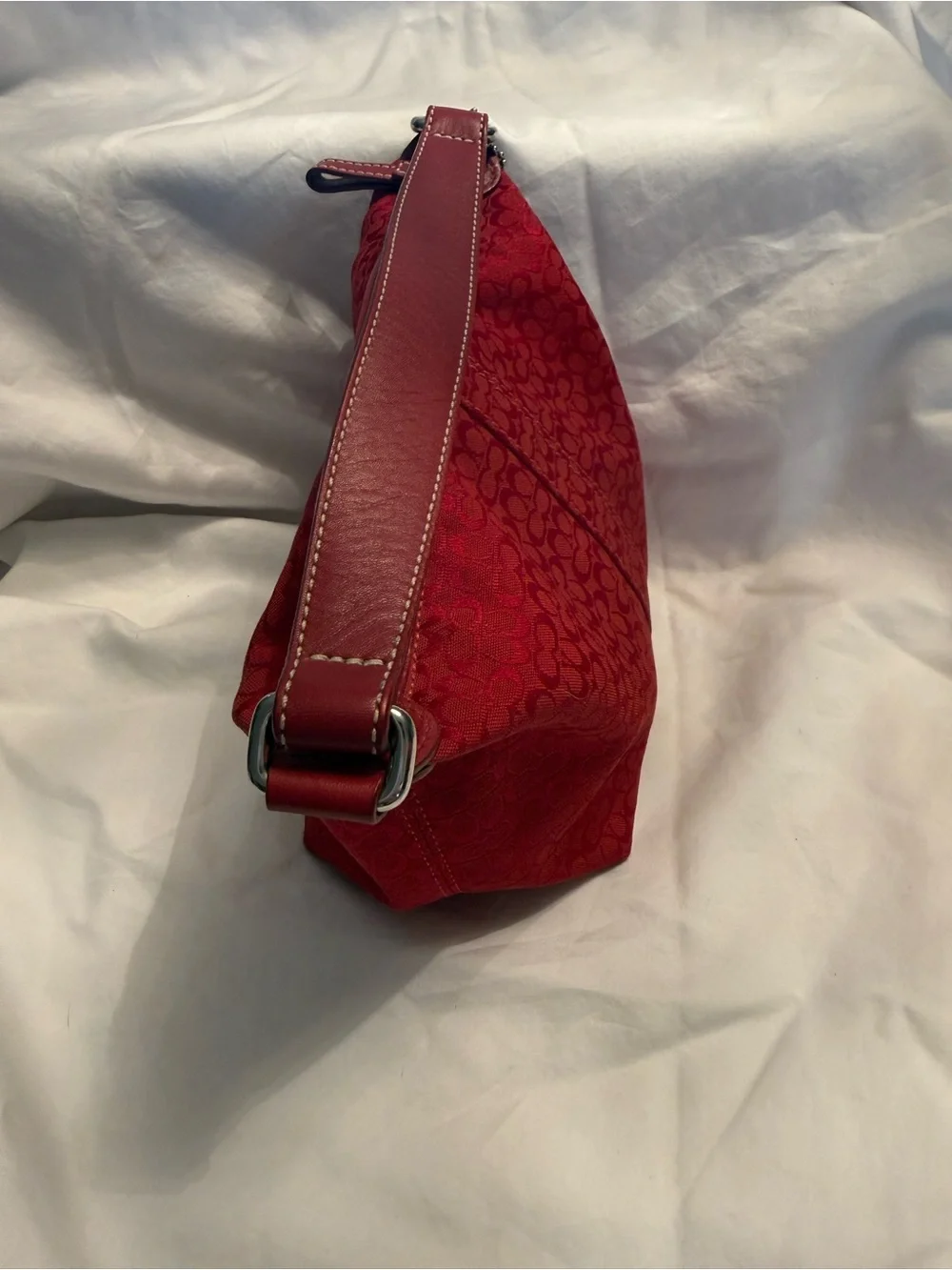 COACH Cherry Red Signature Soho Hobo Bag - Excellent Condition Y2K Vintage